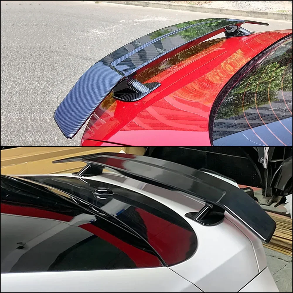 Car modification general purpose 3 box car free punching tail fixed wind wing ABS material spoiler wing sports model