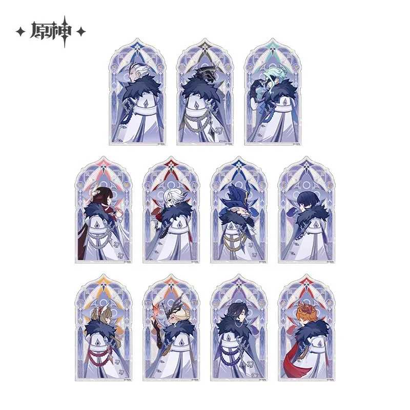 Offizielles Genshin Impact Original Anime Frostbite and Flame of Power Series Kombinierbares, durchscheinendes Acryl-Stehschild als Geschenk