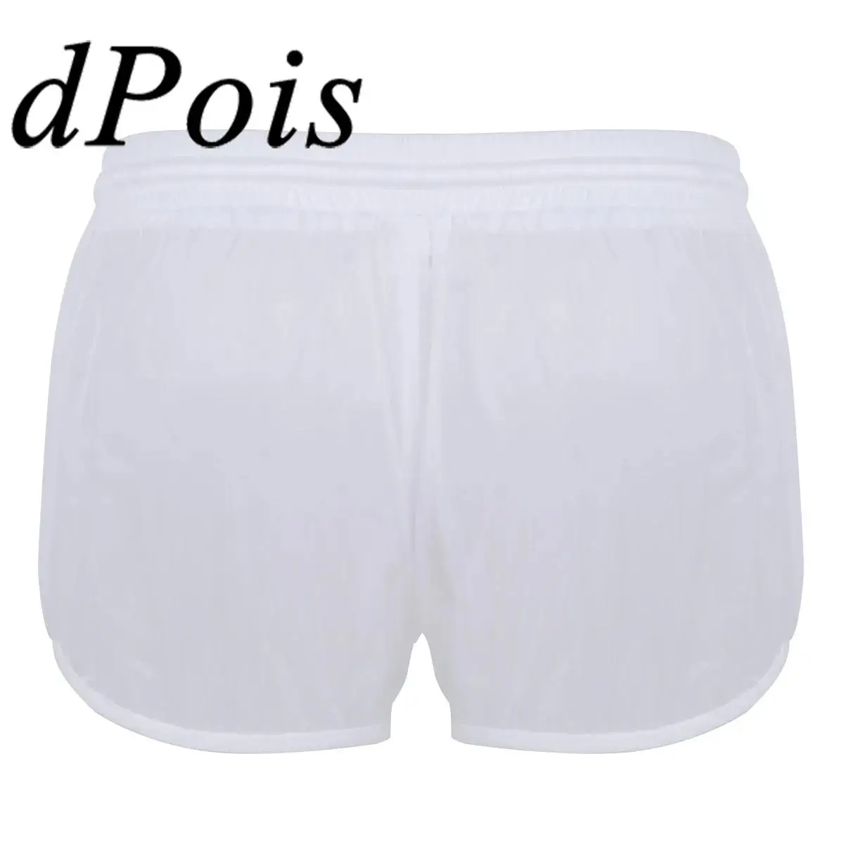 

Men's Boxer Shorts See Through Drawstring Short Pants Underwear Breathable Casual Shorts For Male Trunks Swimwear