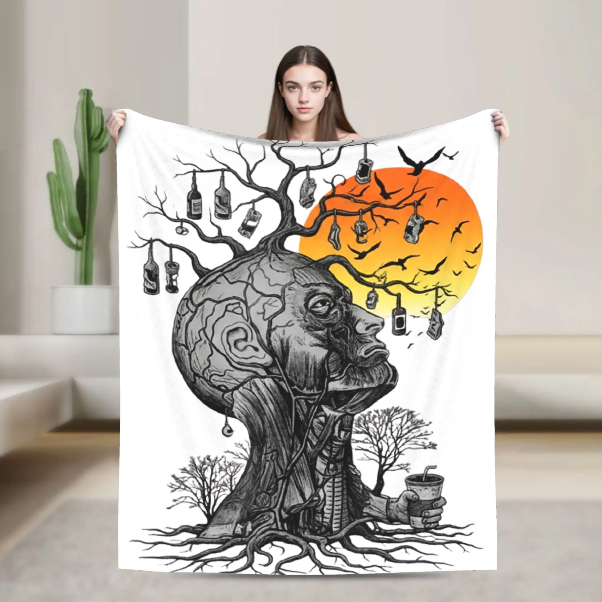 Alan Hangover Soft Warm Blanket  Boy Girl Plush Bedding Throws Funny Couch Chair Flannel Bedspread Sofa Bed Cover