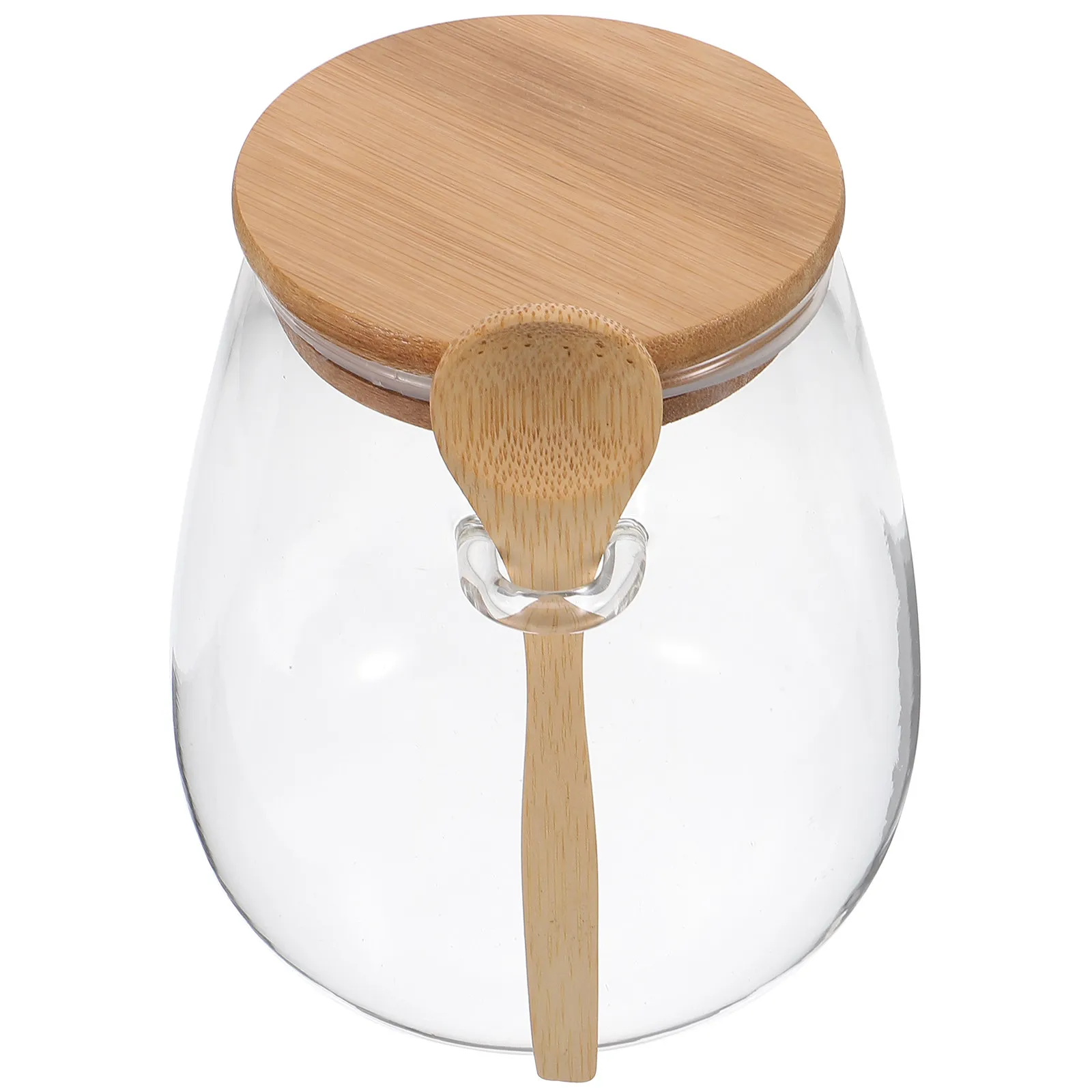 

Glass Tea Canister with Airtight Lid Wide Mouth Transparent Food Storage Jar for Loose Tea Coffee Candy Household Kitchen Use