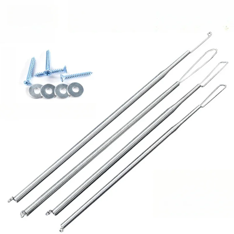 2Pcs Automatic Close Door Pullback Tension Spring Steel 65Mn Cylindroid Helical Coil Extension Gate Closure Kit