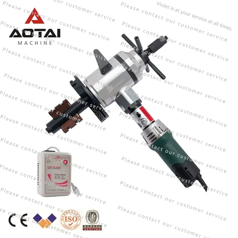 AOTAI SDC-150TN 2.4inch-6.7inch 60-170 MM PORTABLE CHEAP ELECTRIC PNEUMATIC INNER MOUNTED PIPE BEVELING CHARMFERING MACHINE