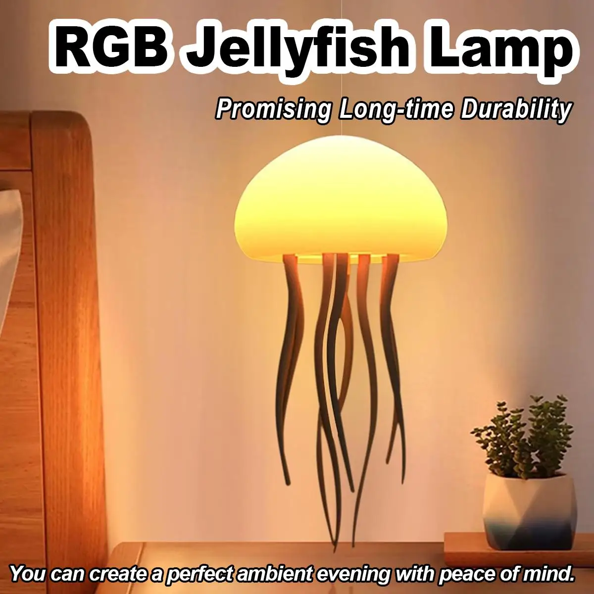 

GEFENSIJellyfish Night Light Hanging Lights Decoration Holiday Lighting Home Smart Creative Cartoon Cute Room Decor Floating Art
