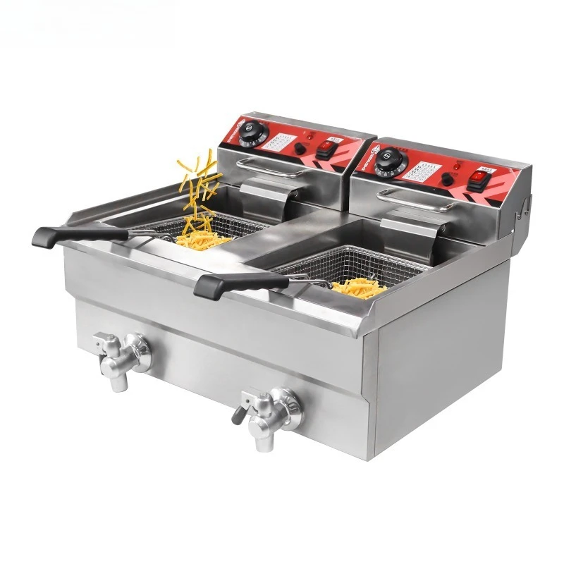 

Commercial heavy duty single basket fryer, including fryer basket and night electric or gas