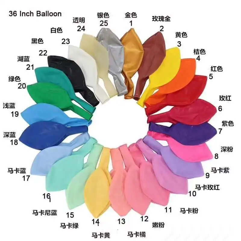 Thickened Explosion-proof Large-size Round 36-inch Balloon Oversized Park Wedding Layout Balloon Birthday Balloon Layout