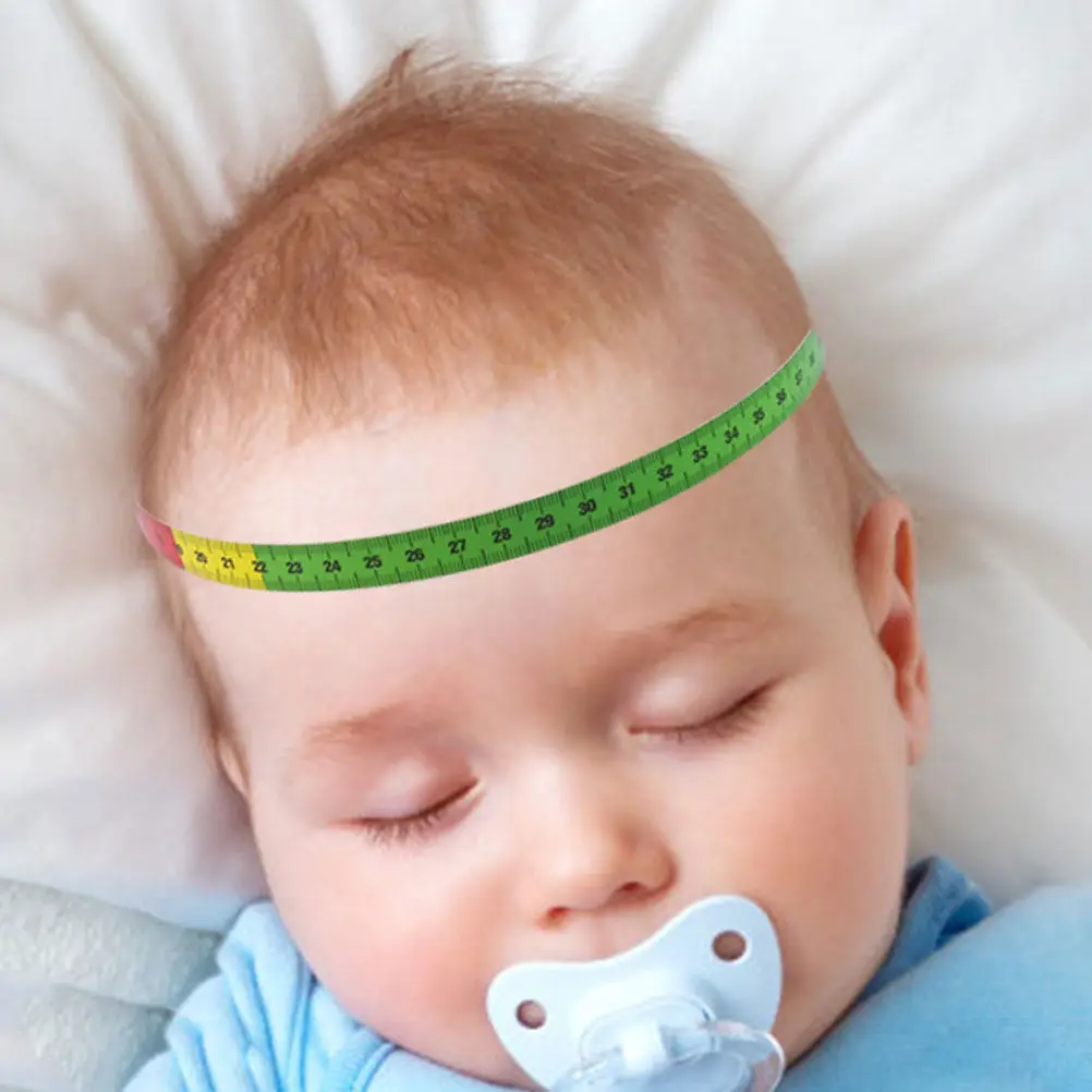 2Pcs Infant Head Circumference Measuring Tape 56.5cm Soft Plastic Arm Measuring Ruler for Kids Babies Growth Tracking Body Tape