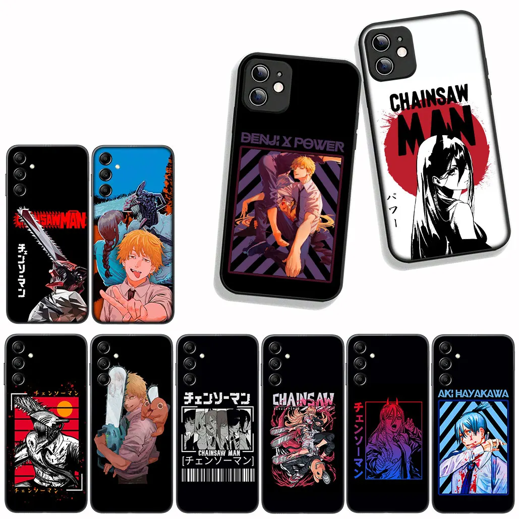 حافظة لهاتف سامسونج جالاكسي A55 A56 A25 A36 A54 S8 S9 S21 S20 FE A53 A13 A12 A14 A71 A51 تاتسوكي فوجيموتو ماكيما بالمنشار رجل جير #1