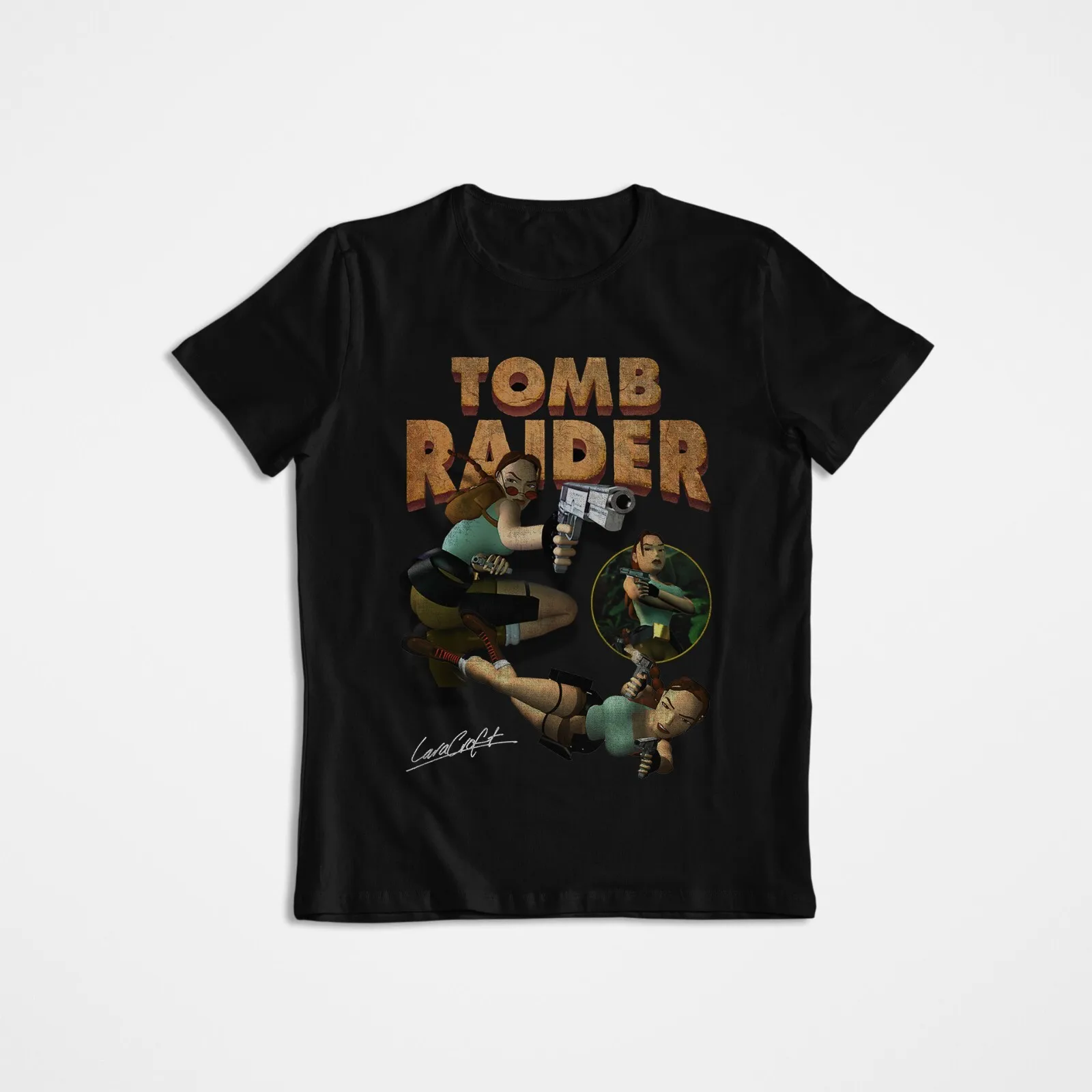 Tomb Raider, Lara Croft, camiseta gráfica, camiseta gráfica, retro, gaming