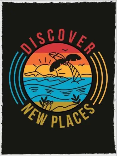 

Металлическая табличка в винтажном ретро-стиле, классическая жестяная табличка на дверь с надписью "Discover Places", алюминиевая табличка для путешествий.