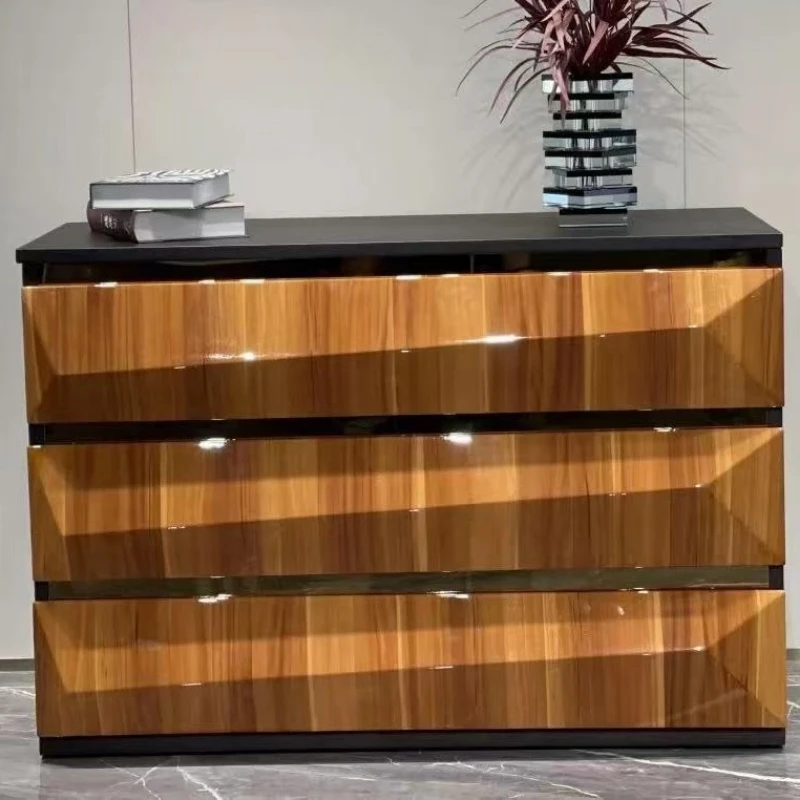 Italian light luxury designer chest of drawers villa luxury house bedroom storage cabinet chest of drawers