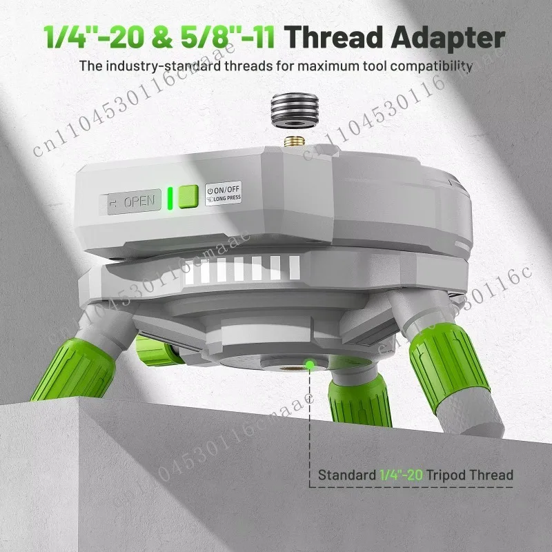 AT5 Laser Level Adapter ,1/4 Threaded Mount with Bubble,360 Rotating&Micro-adjust Fine Turning Pivoting Base