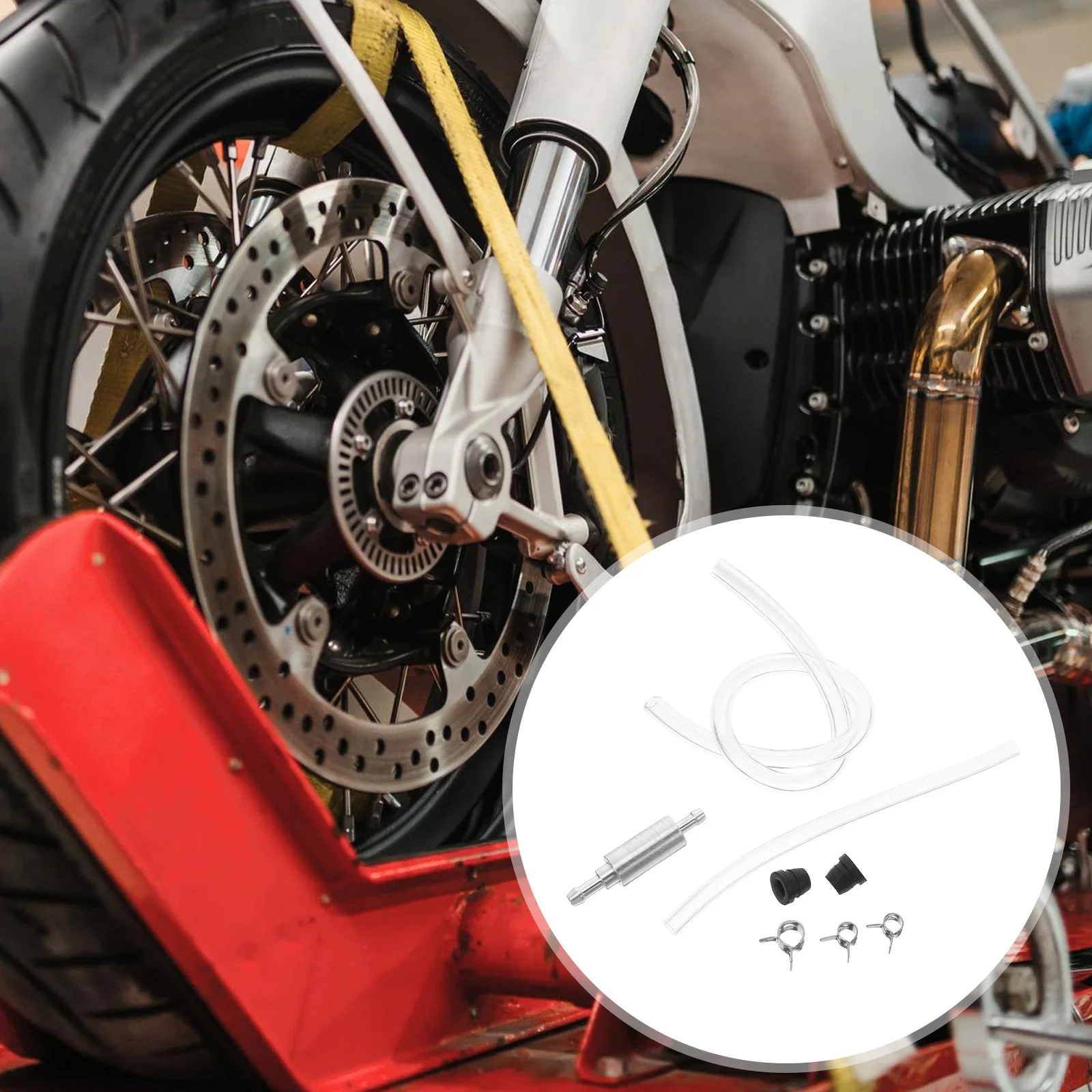 1Set Hydraulic Brake Bleeder Hose Motorcycle Brake Fluid Bleeding Kit Compact Efficient Air Removal Tool Bike Oil Bleeding Kit