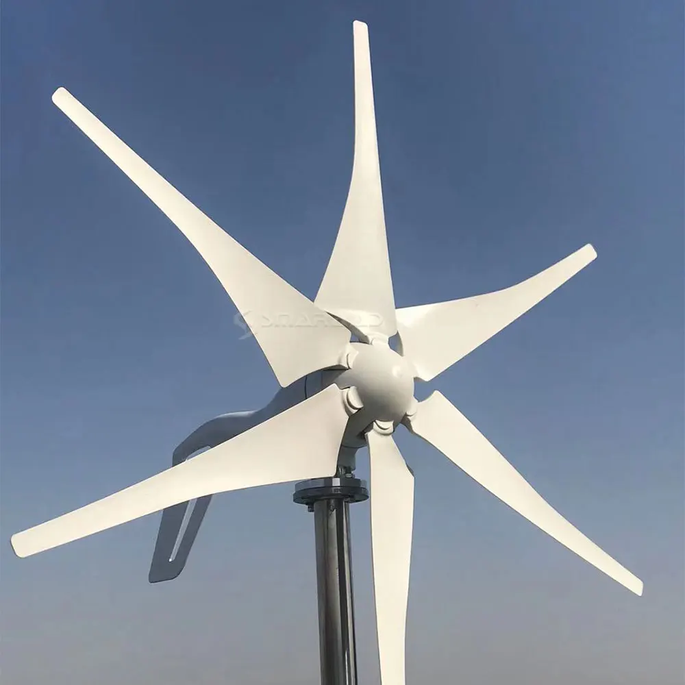 Small Wind Turbine Generator PL,ES and RU Warehouse 800W 1000W 5/6 Blades Windmill 12V 24V For Home Farm Street Lamps Use