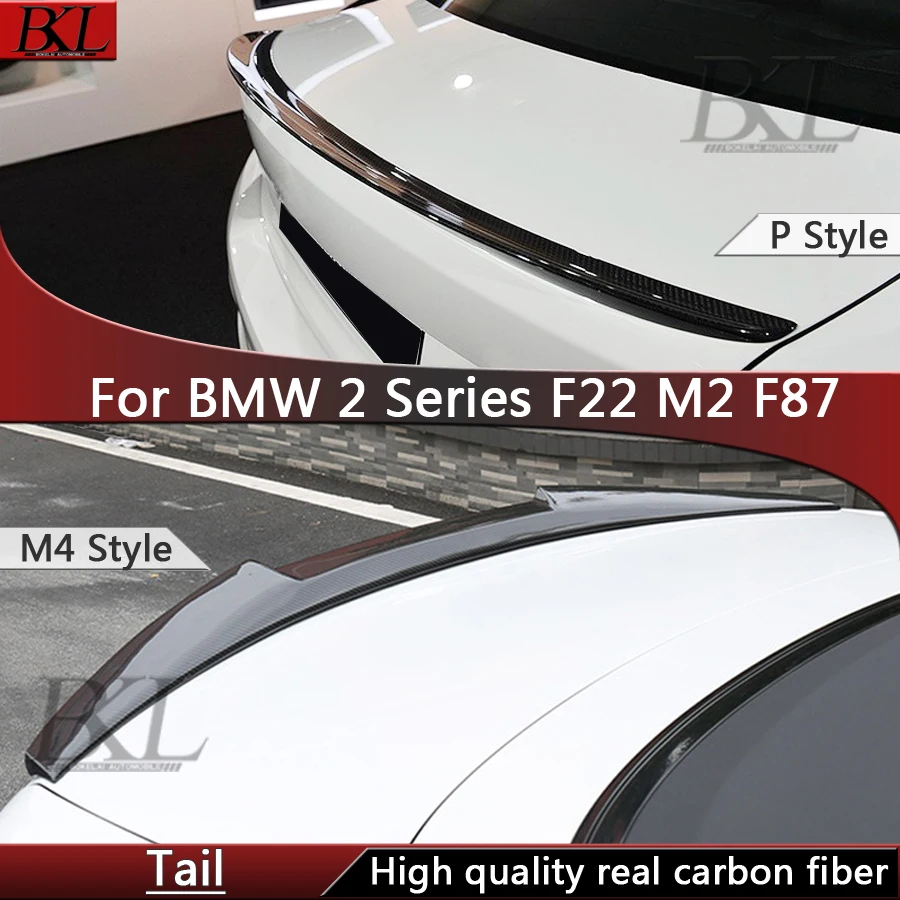 

For BMW 2 Series F22 M2 F87 M2C Dry Carbon Fiber Spoiler Rear Tail fins Duckbill Car Wing Retrofit the rear wing Upgrade