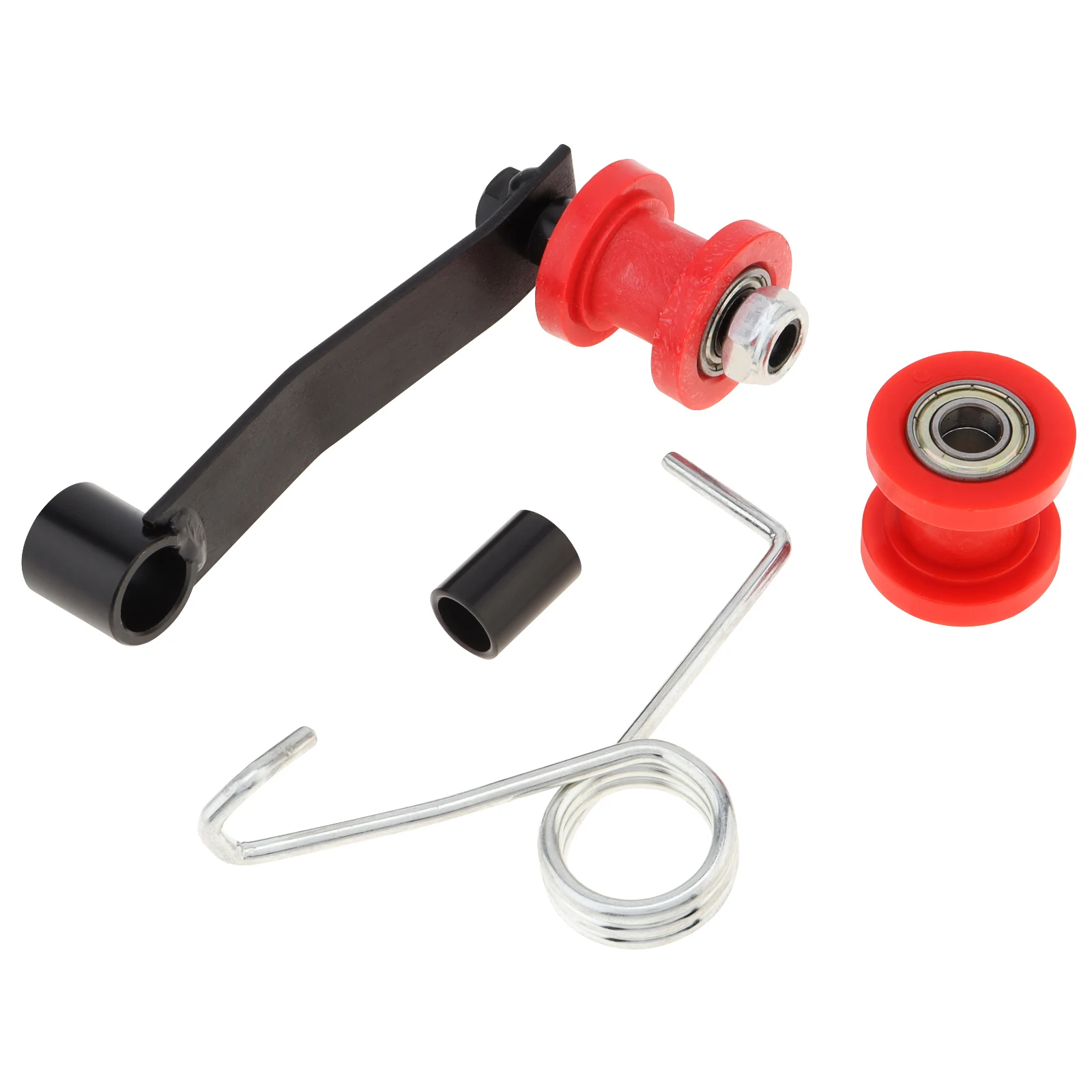 Chain Slider Tensioner Adjuster Roller Guide for ATV Quad Go Kart 4-Wheeler Chain with Spring Metal Chain Tensioner Replacement