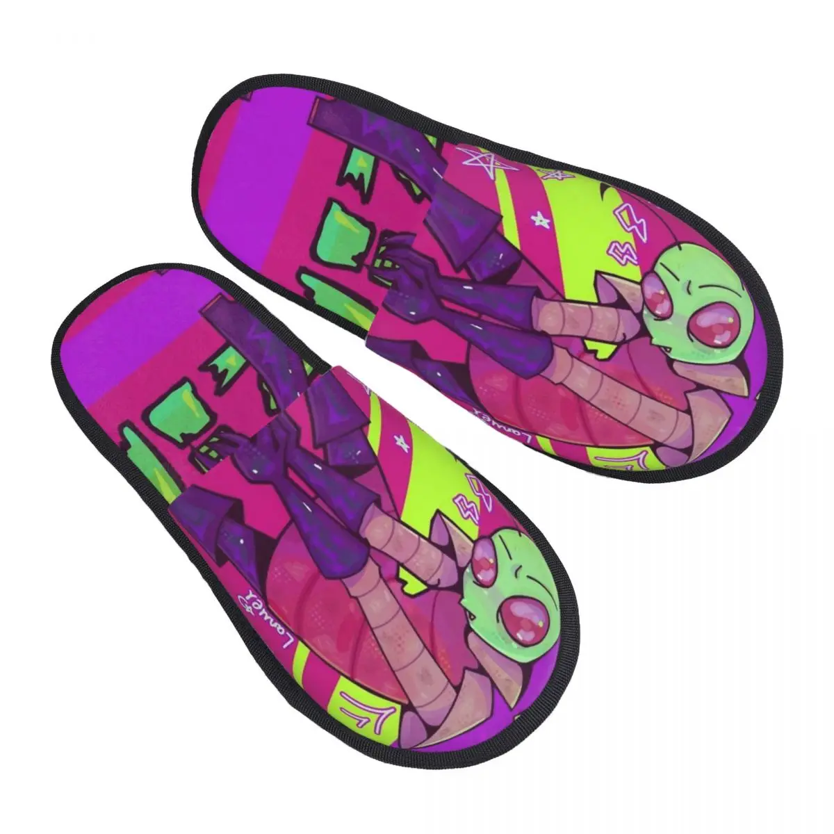 

Комфортные тапочки I-Invader Z-Zim с героями мультфильмов и тапочки из пены с эффектом памяти, женская домашняя обувь для спа-салона