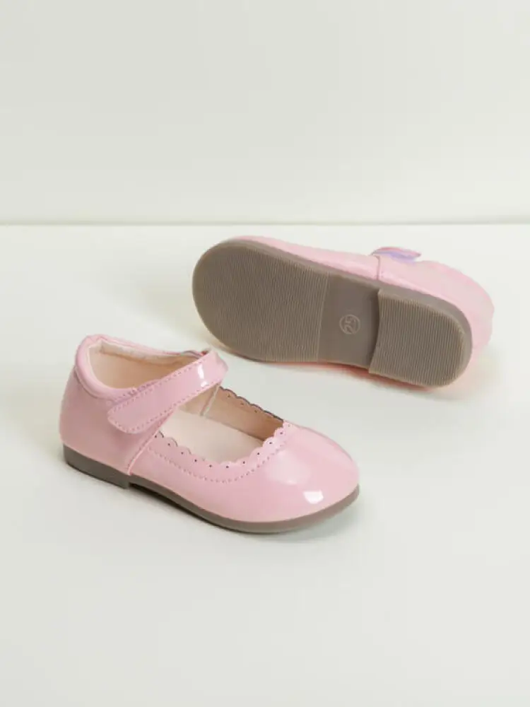 Scarpe da principessa per bambini in tinta unita suole in gomma antiscivolo scarpe Casual traspiranti impermeabili in pelle PU multicolori versatili