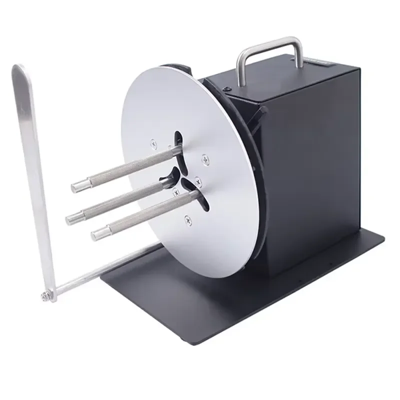 HD-R7 Automatic Label Rewinder Adjustable Speed Two Way Self Adhesive Barcode Sticker Clothing Tag Reeler Machine 100-240V