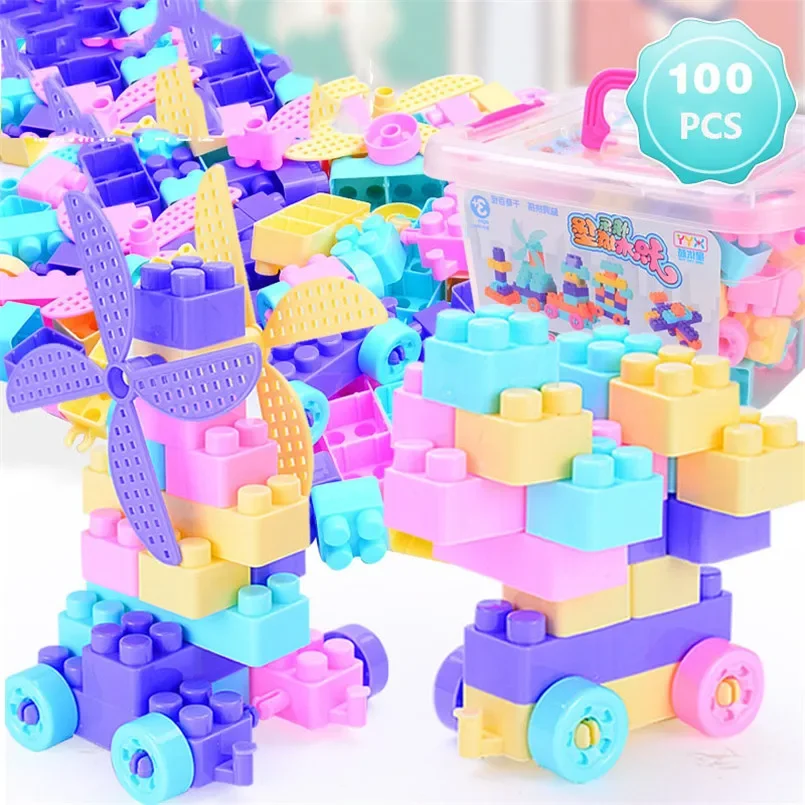 100Pcs MOC grandi particelle fai da te blocchi di costruzione creativi inserimento e assemblaggio all\'ingrosso giocattoli da costruzione regali di