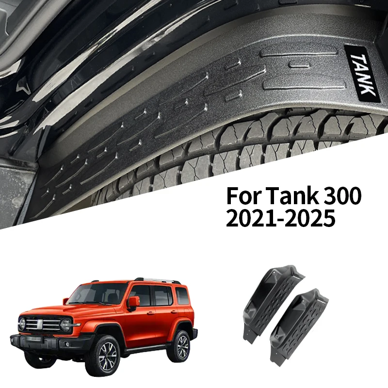 

For GWM Tank 300 2021-2025 Off-Road and City Rear Wheel Liner Fenders Fouling Splash Guards No-Punch Installation Accessories