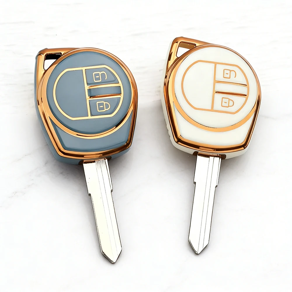 Anti-Scratch Car Key Case for Suzuki Ignis Swift Vitara Jimny Ciaz Baleno -TPU Key Shell Fob Holder Protector Case Key Chain
