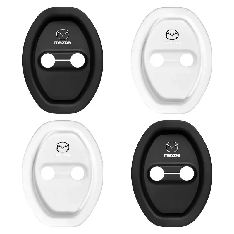 4 قطعة سيليكون قفل باب السيارة حامي غطاء اكسسوارات السيارات التصميم لمازدا 2 3 4 5 6 7 8 9 323 626 CX-3 MX-5 30 RX-8 Axela #3