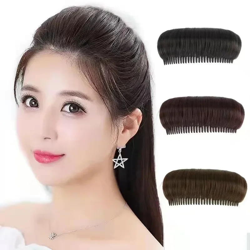 Invisible Fluffy Hair Pad Wig Cushion Comfortable High Temperature Fiber Insert Comb Fluffy Hair Clip Increase Hair Style Tools