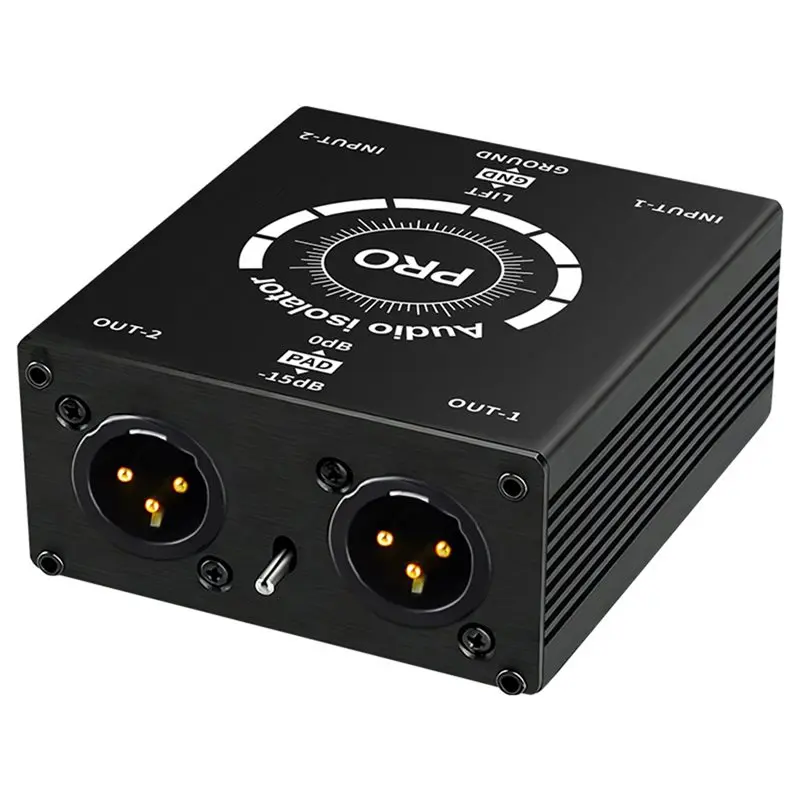 

【BRILLIANT 】XLR Audio Isolator New Noise Cancellation Current Sound Mixer Microphone Common Ground Filter Meter