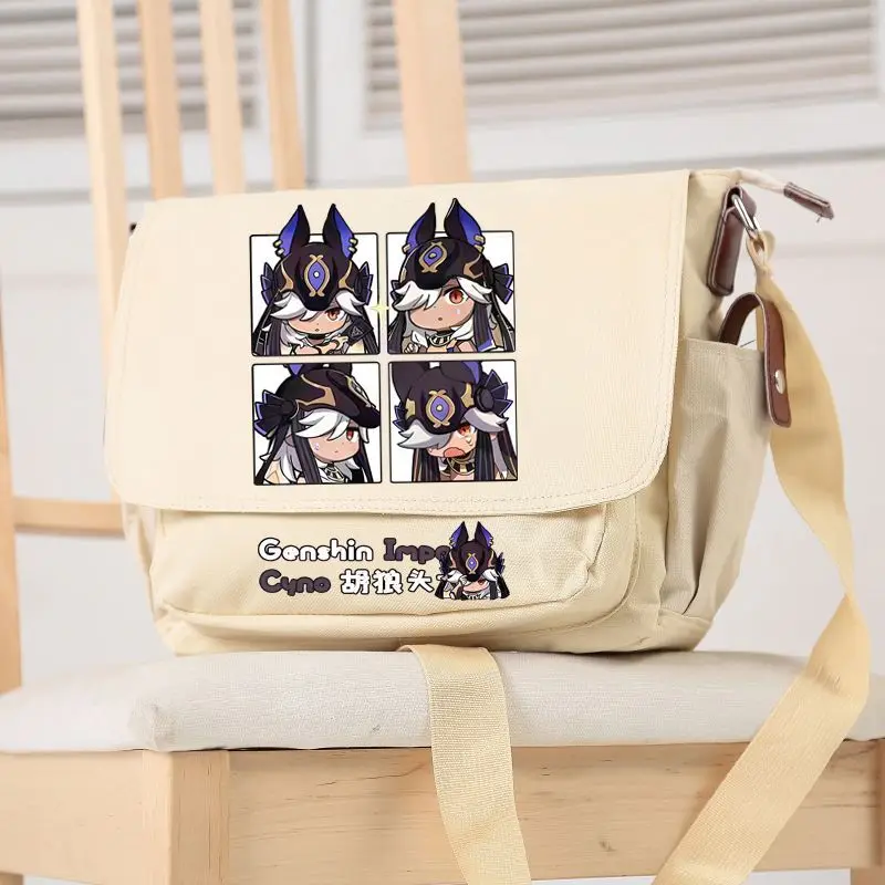 Genshin Impact Merchandise Anime Student Backpack Single Shoulder Crossbody Bag Large Capacity Paimon Cute Cartoon Anime