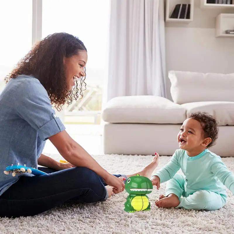 Cube magique de vitesse irrégulier de dinosaure créatif pour enfants, jouets d'illumination, entraînement cérébral, animaux de dessin animé, cadeau d'anniversaire