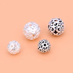 925 sterling silver jewelry wholesale hollowed cloud beads handmade DIY beaded material bracelet necklace accessories