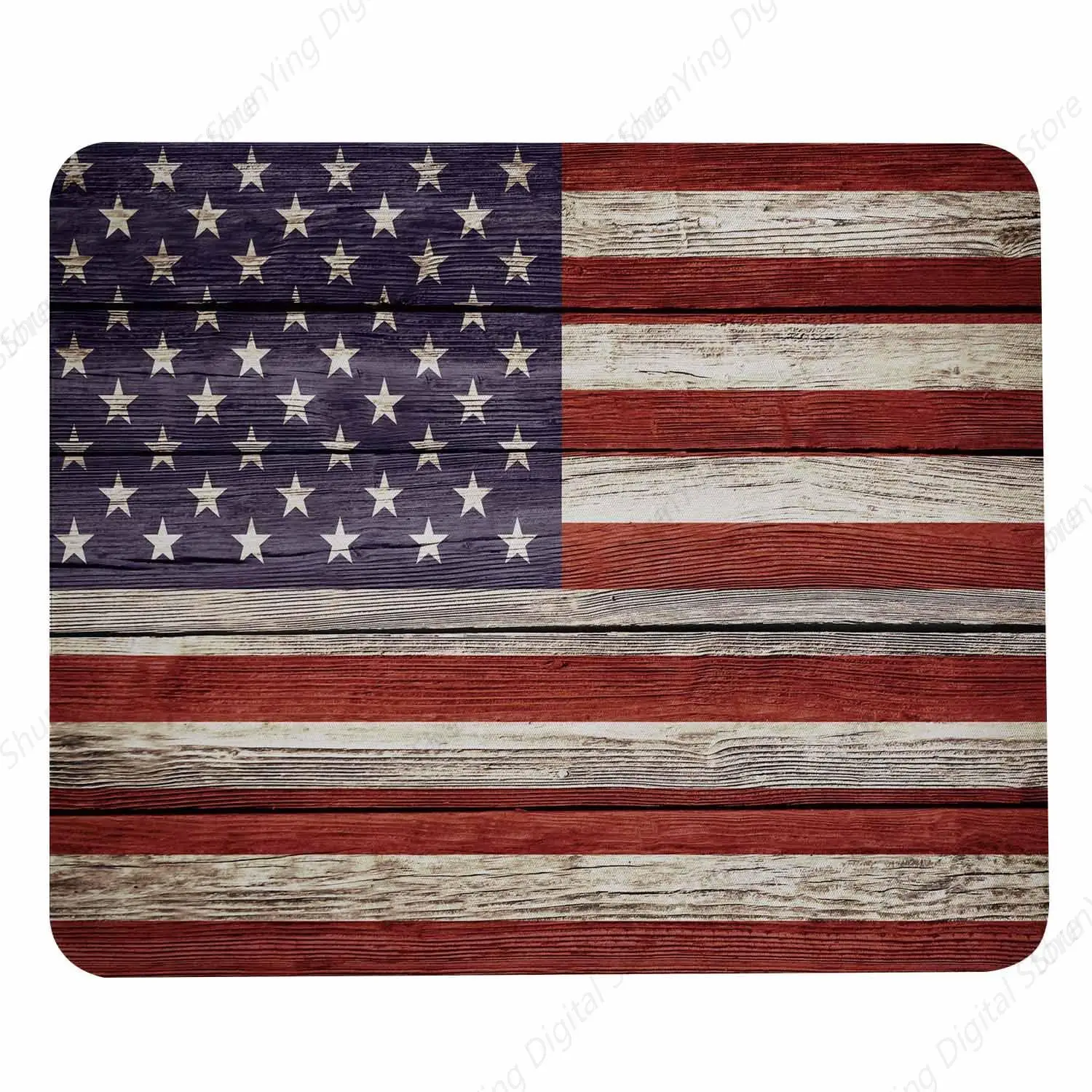 

Mouse Pad Retro Wooden American Flag Suitable For Gaming Players' Office And Home Laptops 25*30cm