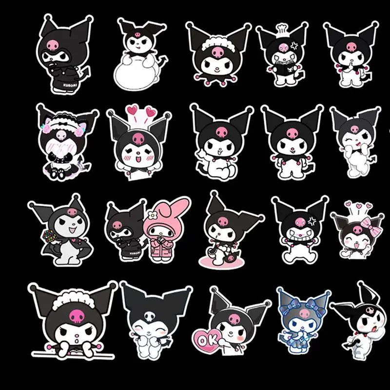 50pcs Kawaii Anime Kuromi Cartoon Kawaii Graffiti Stickers Suitcase Laptop Motorcycle Scooter Waterproof Toy Decals Sticker