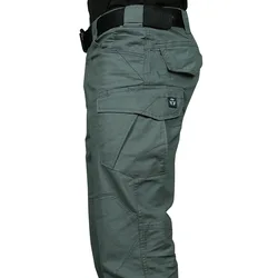 FJOutdoor-Pantalon cargo droit imperméable pour homme, pantalon de survêtement uni, haute qualité, 2023