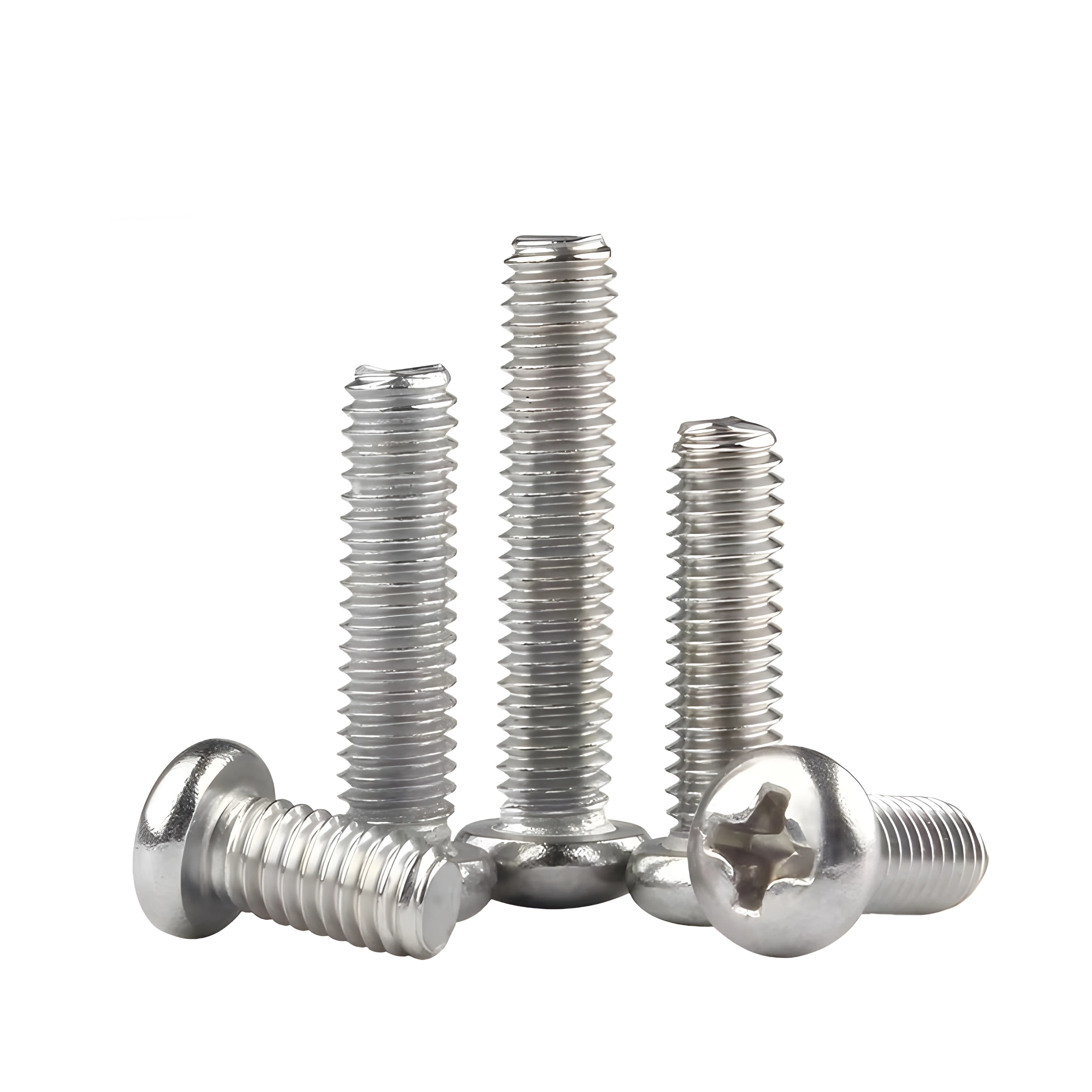 5-50pcs M2 M2.5 M3 M4 M5 M6 M8 stainless steel iron plating round head, Phillips screw bolt length 3-100mm