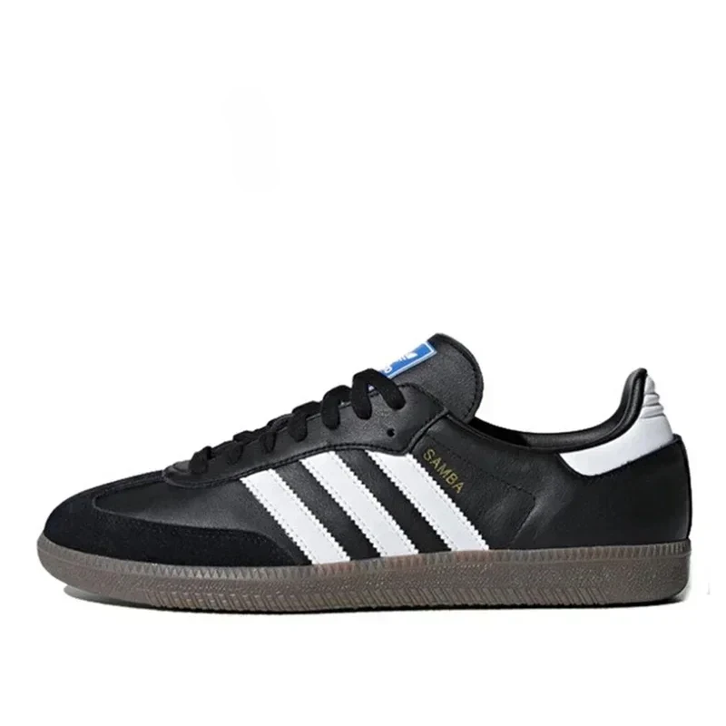 Original Adidas Samba OG Black White Gum B75807 Men's/Women's Low Top Board Shoes Low-top Sneakers