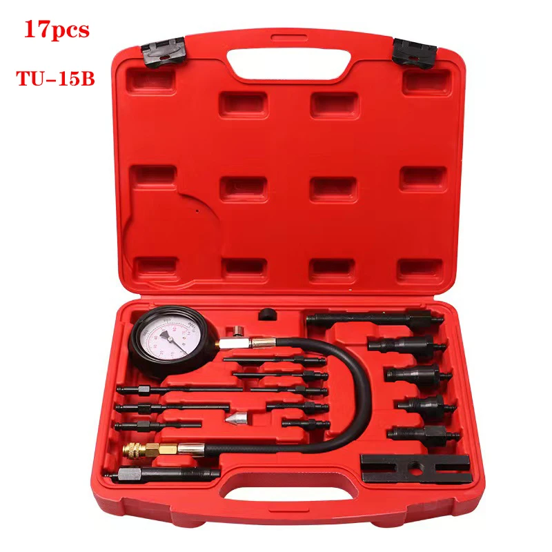 Professional Diesel Engine Cylinder Compression Tester Pressure Gauge Test Kit TU-15B Diesel Cylinder Pressure Detection Table