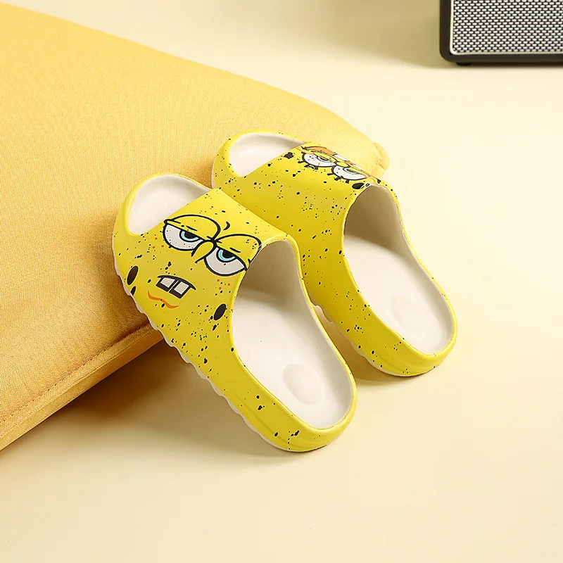 Spongebob Cartoon Slippers Cosplay Cute Summer Female Kawaii Soft Bottom Non-Slip Thickened Home Shoes Couple Beach Shoes Gifts