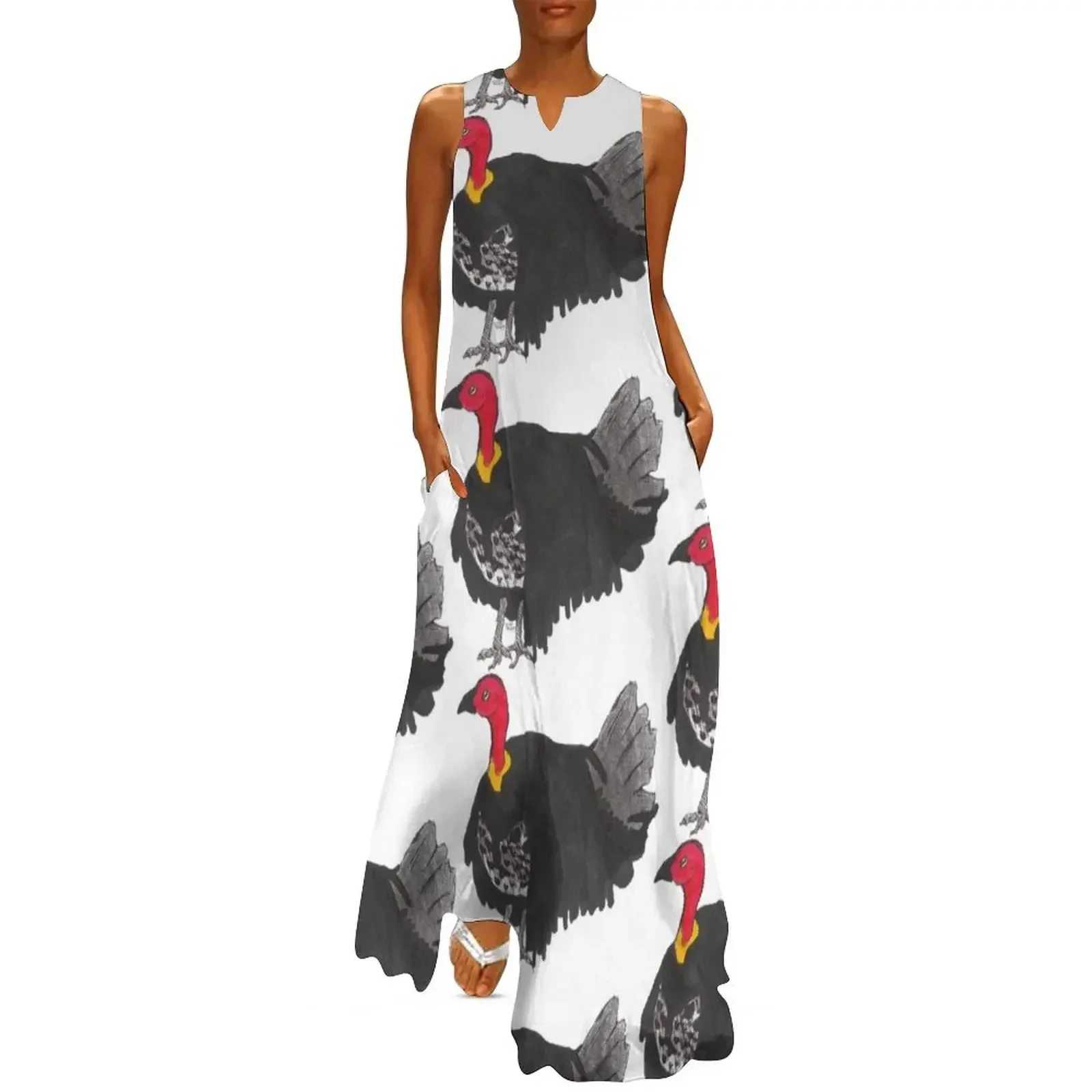 

Bush Turkey Design Long Dress luxury woman party dress Dresses Clothing female Dress