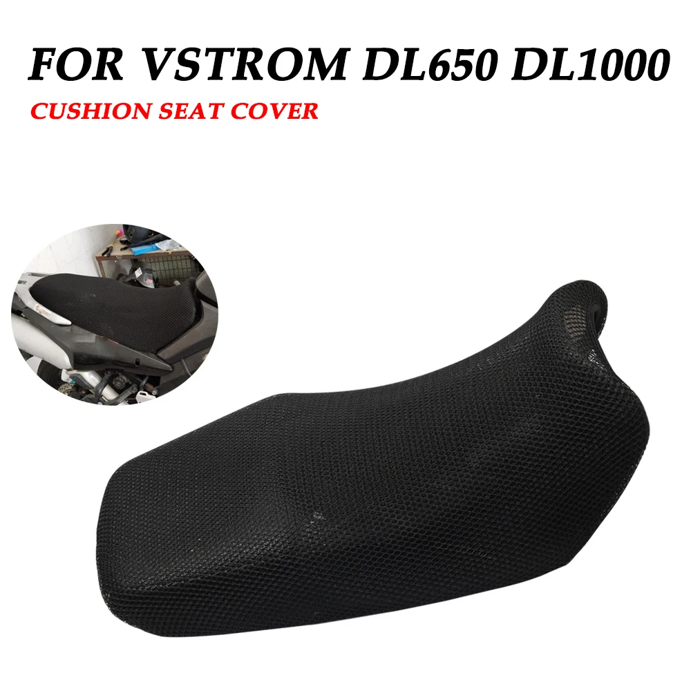 For Suzuki V-Strom VStrom DL650 DL1000 DL250 DL 650 1000 250 Motorcycle Anti-Slip 3D Mesh Fabric Protecting Cushion Seat Cover