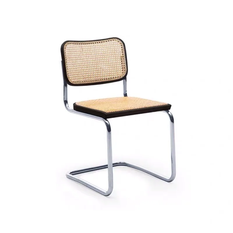 

True rattan dining chair armchair solid wood rattan chair stainless steel ash wood office chair