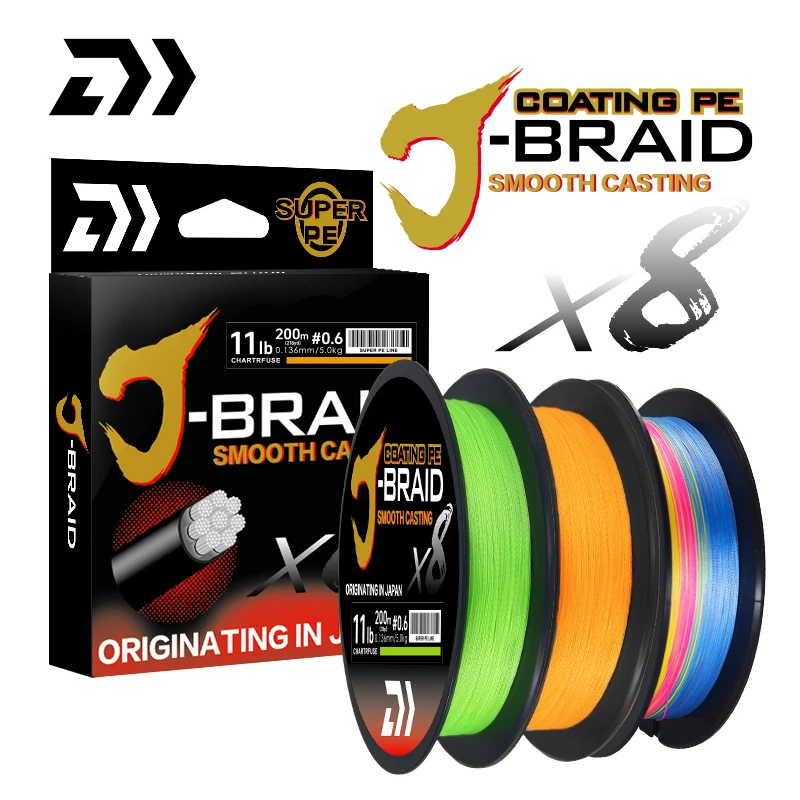 

DAIWAPE Fishing Line Braid 150/200M PE X8 strands Fishing Line 11-77LB Japan 8X Braided Fishing Line Sea Fishing Boat