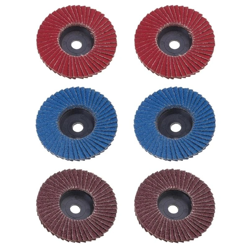 0XLD Multifunction 3/6x Flap Disc Sanding Disc 75mm 80 Grit Polishing Grinding