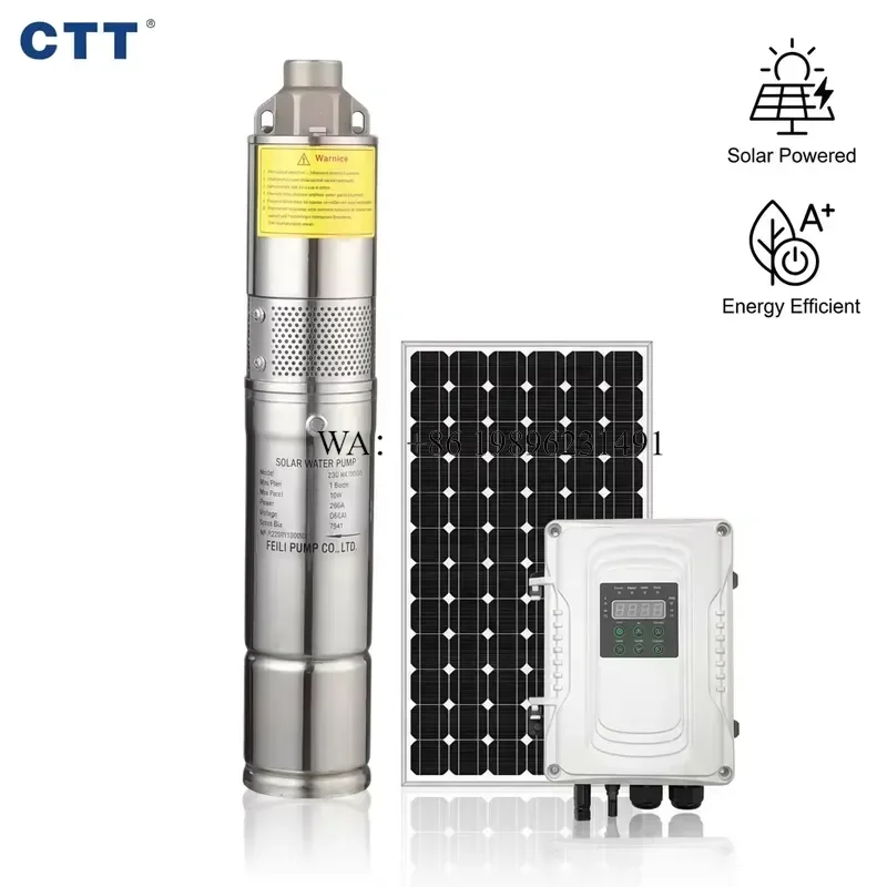Wmwmnu for 24V 48V Solar Pump Agriculture Irrigation Economical Deep Well Solar Pump Kit Solar Water Pumps Submersible Deep