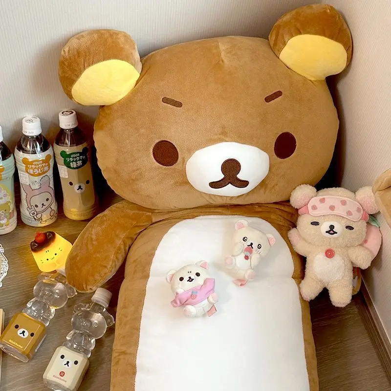 

110 см Kawaii Rilakkuma длинная подушка очень большая аниме мультфильм милый диван общежитие кровать спальные подарки для девочек игрушки на день рождения