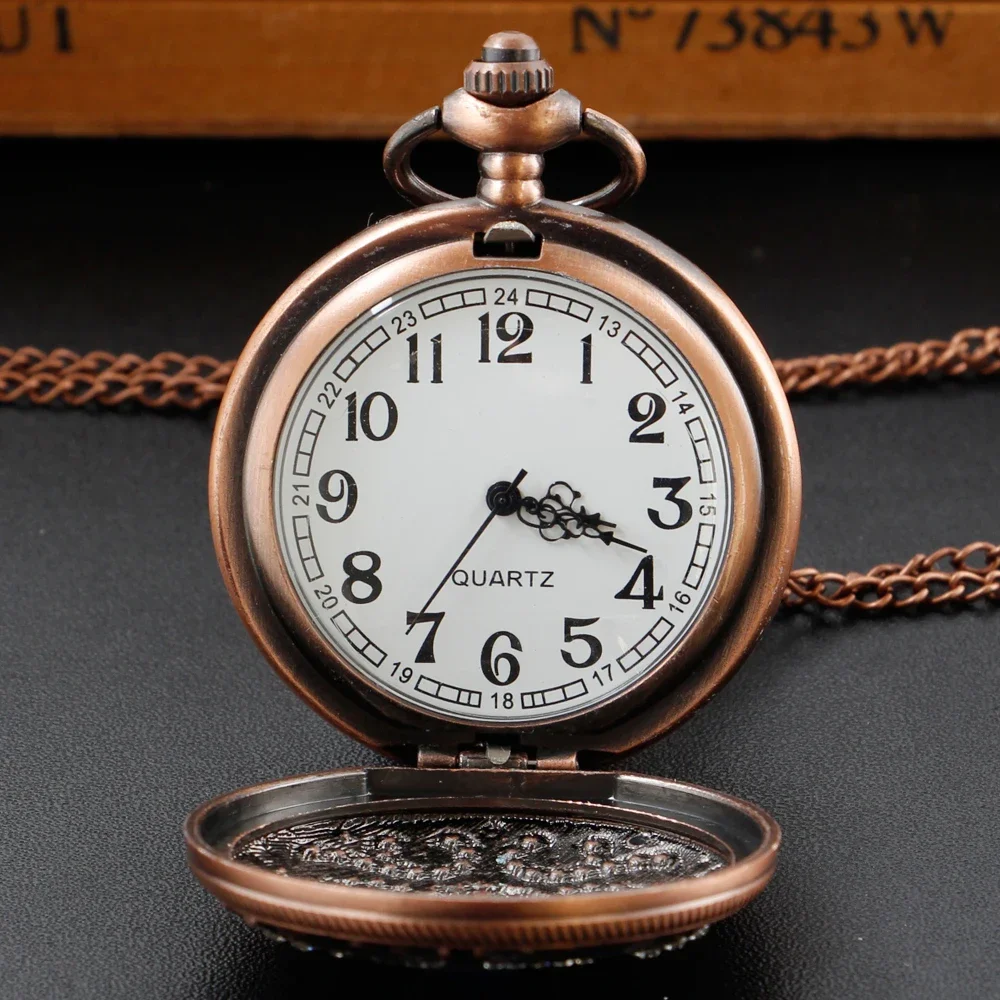 Arab Numerals Clock Women Quartz Pocket Watch High Quality Retro Pocket Watch Necklace Pendant Women Gift