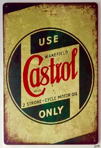 CASTROL MOTOR OIL Retro Man Cave Bar Pub Plaque Party Vintage UK Gift Metal Sign --Tin Sign