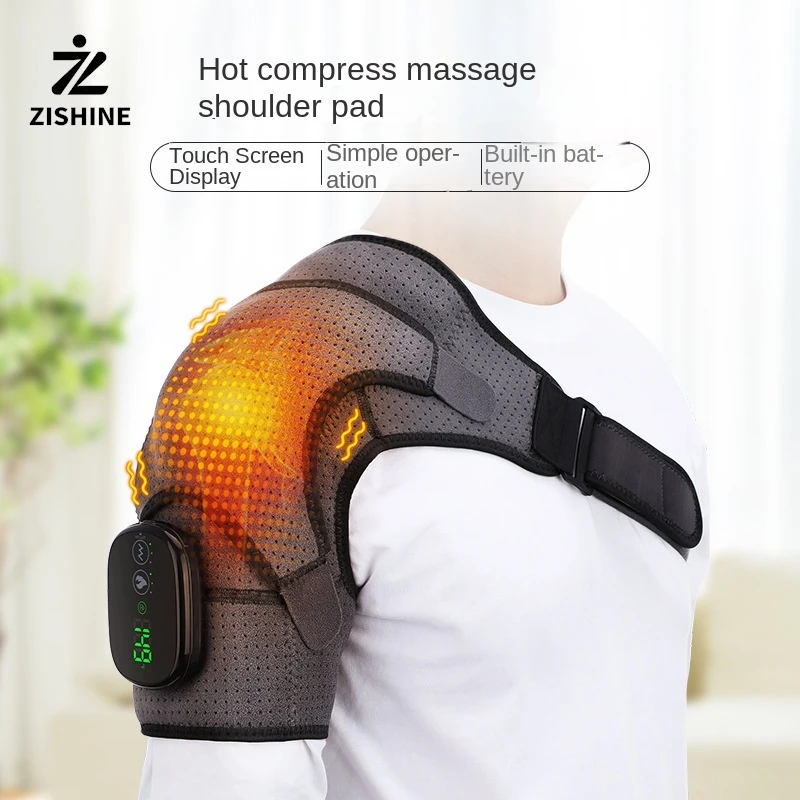 

Heated Shoulder Wrap Brace Adjustable Shoulder Heating Pads with Extension Belt for Frozen Shoulder Dislocation Pain Relief
