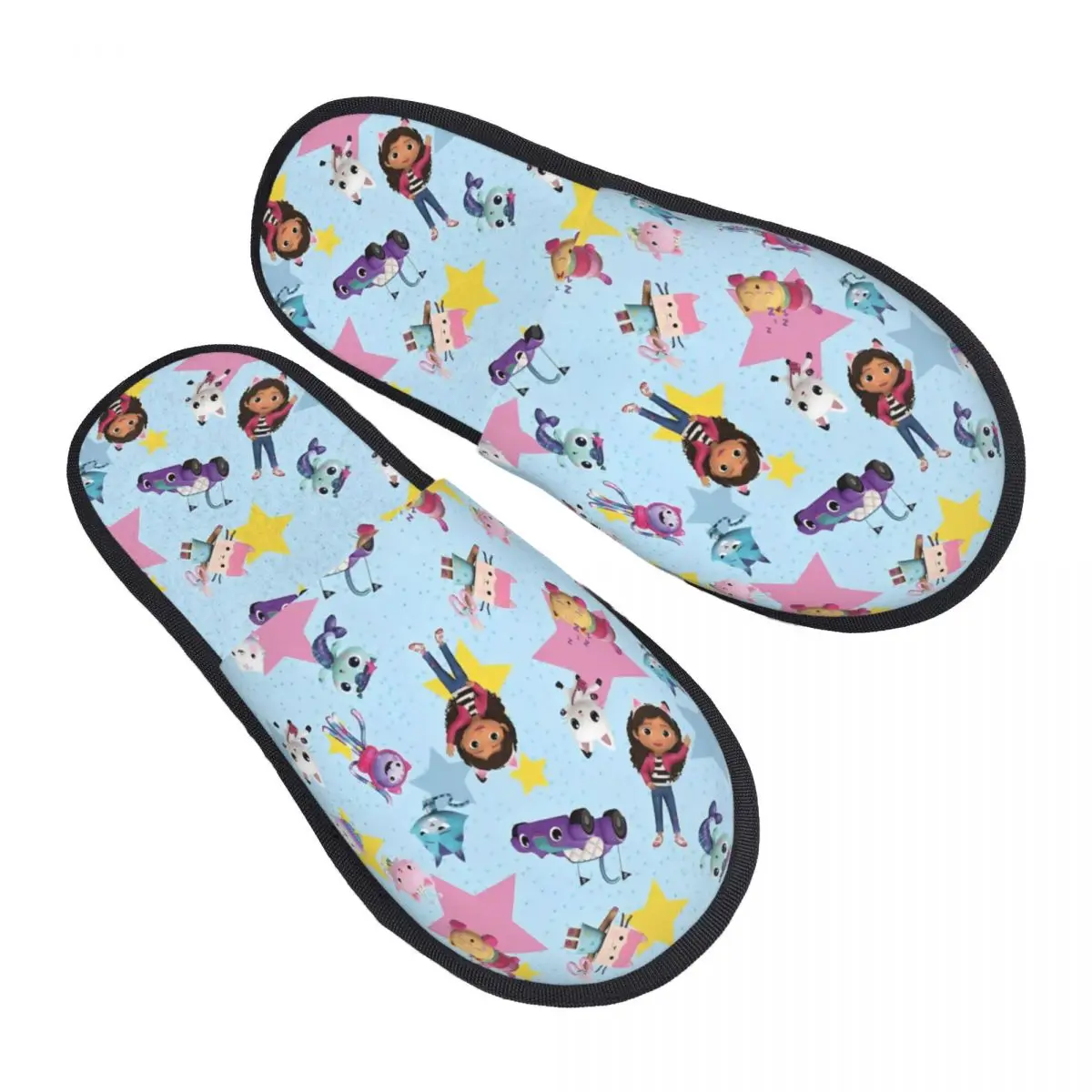 

Женские тапочки для кукольного домика Gabbys с принтом на заказ, уютные теплые красочные пушистые тапочки из пены с эффектом памяти для кошек Габби, домашняя уличная обувь